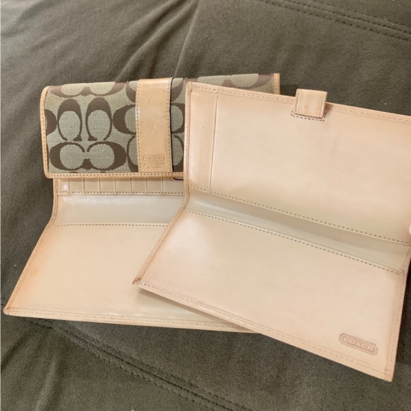 Tan Coach Signature Tote with Checkbook Wallet - Picture 10 of 10